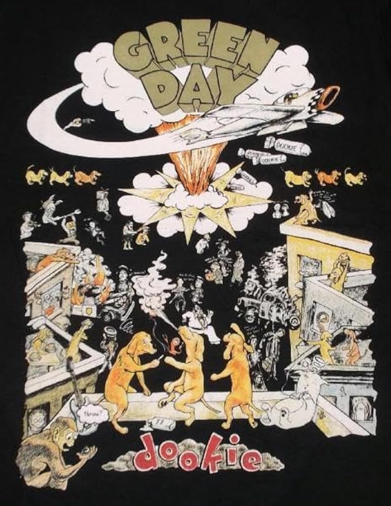 Green Day Dookie Tシャツ Mサイズ ブラック Amazon | [Green Day] T Shirt Dookie Vintage Band Logo 新しい